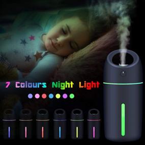 img 3 attached to 🌬️ 7-Color LED Ultrasonic Air Humidifier - USB Rechargeable, Quiet Operation, Auto Shut-Off - Ideal for Office, Travel, Home, Baby