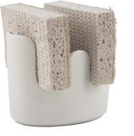 🧼 scarlettware double ceramic white sponge holder for two sponges - kitchen sink essential logo