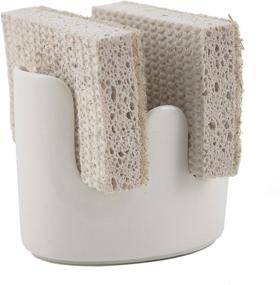 img 4 attached to 🧼 ScarlettWare Double Ceramic White Sponge Holder for Two Sponges - Kitchen Sink Essential
