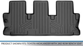 img 2 attached to 🚗 MAX LINER C0152: Premium Black 2nd Row Bench Seat Fit for 2014-2019 Toyota Highlander