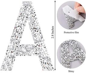 img 3 attached to 👗 Decorative Rhinestone Alphabet Stickers for Clothing