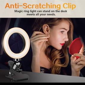 img 1 attached to Volantech Video Conference Lighting Kit: Enhance Your Video Calls and Live Streams with LED Ring Light and Clip Clamp Mount