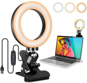 img 4 attached to Volantech Video Conference Lighting Kit: Enhance Your Video Calls and Live Streams with LED Ring Light and Clip Clamp Mount