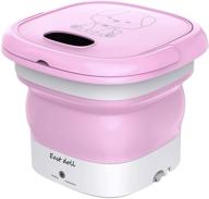 👶 portable washing machine for baby clothes and small items, foldable mini washer for apartment, dorm, camping, and traveling - pink, first generation logo