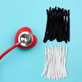 img 1 attached to 🧵 200 Pcs Elastic String 1/4 Inch (6mm) Sewing Bands with Adjustable Buckle - Stretchy Face Earloop for DIY Supplies: Adult and Kids Elastic Cord