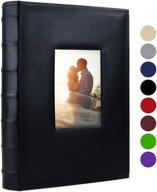 📷 large capacity leather cover photo album, vienrose - holds 300 4x6 photos with memo area for wedding, family, baby, and vacation pictures logo