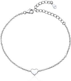 img 4 attached to 🌟 ChicSilver Personalized Sterling Silver Bracelet: Tiny Heart, Star, Moon, Dot, or Lotus Design for Women and Teen Girls - Dainty Link Chain in Silver/Gold/Rose Gold (with Gift Box)