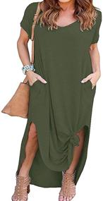 img 2 attached to Kancystore Womens Casual Pocket Sleeve Women's Clothing in Dresses