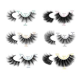 img 1 attached to 💫 12-Pack of Wispy Medium Length Faux Mink False Eyelashes, Natural Look and Portable for Eyes - BULK Bundle of 5D Fluffy Eyelashes, Soft Volume Fake Eyelashes includes Glitter Card - Wholesale