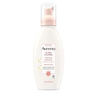 🧴 aveeno ultra-calming foaming cleanser & makeup remover: facial cleanser with calming feverfew for dry & sensitive skin, hypoallergenic, fragrance-free & non-comedogenic, unscented - 6 fl oz logo