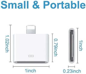 img 3 attached to 🔌 Адаптер Giom Lightning к 30-контактному разъему, сертифицированный MFi, мужской к 30-контактному женскому конвертеру с кабелем-зарядкой для iPhone Lightning, совместимый с iPhone 12, 11, X, 8, 7, 6P, 5S, 4S, 4, 3, 3G, iPad, iPod (белый)