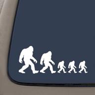 🦍 ni273 bigfoot sasquatch family stick figure decal sticker - premium white vinyl | 7.5" x 3" dimensions logo