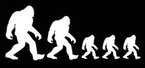 img 1 attached to 🦍 NI273 Bigfoot Sasquatch Family Stick Figure Decal Sticker - Premium White Vinyl | 7.5" x 3" Dimensions