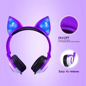 img 2 attached to Esonstyle Headphones Headsets Silicone Cat Inspired