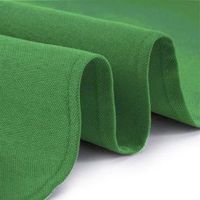 img 2 attached to 🌿 Durable & Stylish: Sunnolimit Green Square Polyester Tablecloth - Resistant to Stains and Wear