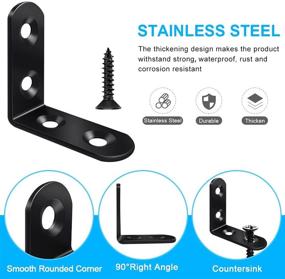 img 2 attached to 🛋️ Bracket Brackets Furniture: 12PCS 40mm & 12PCS 20mm – Strong and Durable Support for Furniture