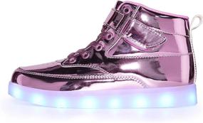 img 2 attached to Exciting Flashing High Tops: Voovix Charging Sneakers for Boys' Shoes