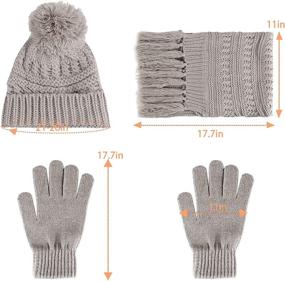 img 3 attached to Женские шарфы Guantes Invierno Beanies