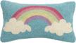peking handicraft rainbow pillow throw logo