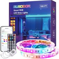 🌈 gusodor led strip lights 100 ft - music sync & smart rope lights | color changing with timer & 44 key remote | app control rgb tape light | diy colors led lights for bedroom, home, tv, party логотип