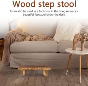 img 2 attached to 🪜 Wooden Step Stool: Sturdy Adults' Step Stool for High Beds, Kitchen, Bathroom, Closet, Sink - Reach High Places with Ease (Size: 1pc)