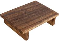 🪜 wooden step stool: sturdy adults' step stool for high beds, kitchen, bathroom, closet, sink - reach high places with ease (size: 1pc) logo