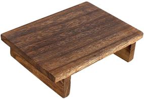 img 4 attached to 🪜 Wooden Step Stool: Sturdy Adults' Step Stool for High Beds, Kitchen, Bathroom, Closet, Sink - Reach High Places with Ease (Size: 1pc)