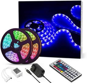 img 4 attached to 🌈 Lampee Waterproof LED Strip Lights - 32.8ft Color Changing Tape Lights with Remote Control, 300 LEDs - Ideal for Home, Kitchen, Bedroom, DIY Decoration