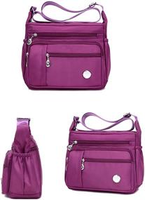 img 2 attached to KARRESLY Cross Body Shoulder Bag for Women - Nylon Travel Handbag with Multiple Pockets