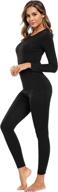 comfy and warm women's lightweight thermal long john set with microfiber fleece lining логотип