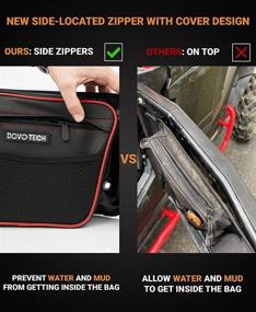 img 1 attached to 🔧 Enhance Your Polaris RZR XP Turbo/S 900: DOVOTECH RZR 1000 XP Front Door Side Storage Bags with Water Repellent & Red Piping - Premium UTV Razor Accessories for Knee Protection