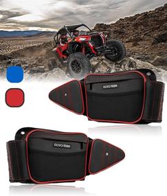 img 4 attached to 🔧 Enhance Your Polaris RZR XP Turbo/S 900: DOVOTECH RZR 1000 XP Front Door Side Storage Bags with Water Repellent & Red Piping - Premium UTV Razor Accessories for Knee Protection