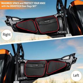 img 2 attached to 🔧 Enhance Your Polaris RZR XP Turbo/S 900: DOVOTECH RZR 1000 XP Front Door Side Storage Bags with Water Repellent & Red Piping - Premium UTV Razor Accessories for Knee Protection