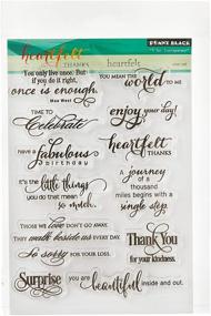 img 3 attached to Heartfelt Transparent Stamp Set by Penny Black (Product Code 30-286)