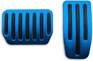 lfotpp 2 шт. накладки на педали для ног из алюминиевого сплава для tesla model 3 model y противоскользящие педали акселератора и тормоза (синий) логотип