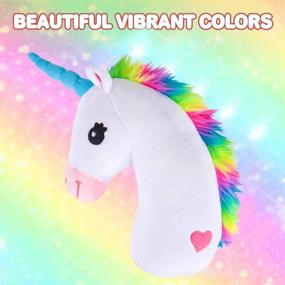 img 1 attached to 🦄 ArtCreativity 15 Inch Unicorn Head Magical Plush Pillow: Ultra Soft, Cuddly, and Colorful Stuffed Pillow for Kids, Home Décor, and Birthday Gift