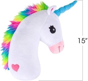 img 2 attached to 🦄 ArtCreativity 15 Inch Unicorn Head Magical Plush Pillow: Ultra Soft, Cuddly, and Colorful Stuffed Pillow for Kids, Home Décor, and Birthday Gift