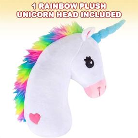 img 3 attached to 🦄 ArtCreativity 15 Inch Unicorn Head Magical Plush Pillow: Ultra Soft, Cuddly, and Colorful Stuffed Pillow for Kids, Home Décor, and Birthday Gift