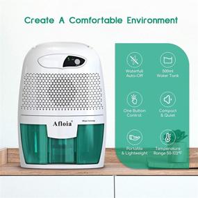 img 3 attached to Compact Afloia Electric Dehumidifier - Ideal for Home, Bathroom, Bedroom, RV, Office & More - 2200 Cubic Feet, 17oz Capacity & Auto Shut Off