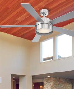 img 1 attached to 🔸 EGLO 203229A Whitehaven Ceiling Fan Review: 52-Inch, Brushed Nickel