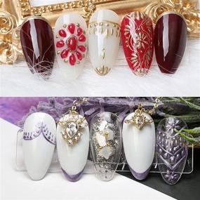 img 2 attached to 💅 Hacaus 6 цветов 3D металлическая гель-лак для ногтей с художественной эластичностью, клейке, УФ-скульптурой - идеально подходит для дизайна ногтей, маникюра и самостоятельного нанесения.