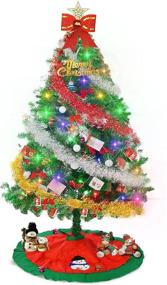 img 4 attached to 5ft Pre-lit Artificial Christmas Tree with Color Changing LED Lights - Perfect for Holiday, Home, and Party Decoration - Easy Set Up and Foldable Base