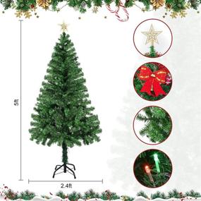 img 2 attached to 5ft Pre-lit Artificial Christmas Tree with Color Changing LED Lights - Perfect for Holiday, Home, and Party Decoration - Easy Set Up and Foldable Base