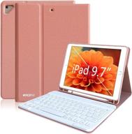 detachable bluetooth ipad keyboard case - compatible with ipad 6th gen 2018, ipad 5th gen 2017, ipad pro 9.7, ipad air 2/1 - smart and stylish ipad case with keyboard логотип