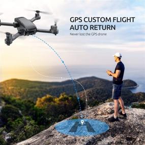 img 2 attached to 🚁 Tomzon D30 GPS 4K Drone with 90° FPV Camera for Adults – 5G WIFI Foldable Quadcopter for Beginners, Auto Return Home, Follow Me, Custom Flight, Circle Fly, Indoor Optical Flow Positioning, Altitude Hold