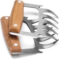 stainless steel meat claws for smoking turkey, bbq grill, and smoker - effortlessly shred and cut meat - ideal for thanksgiving, christmas, and bbq cooking - set of 2 logo