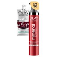 🌞 olay regenerist mineral sunscreen face moisturizer & whip gift set: spf 30, 1.7 oz size - zinc oxide formula logo