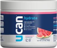 🍉 ucan keto electrolyte powder: sugar-free hydration for sports - 0 carbs & calories - gluten-free, non-gmo, vegan - 30 servings jar - watermelon flavor logo