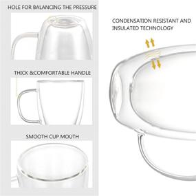 img 2 attached to 🥤 Rachano 450Ml Double Glasses Insulated Set: Maximum Beverage Temperature Control!