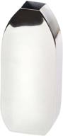 🔶 deco 79 90929 long barrel steel silver vase, 11" x 4", with elongated design logo